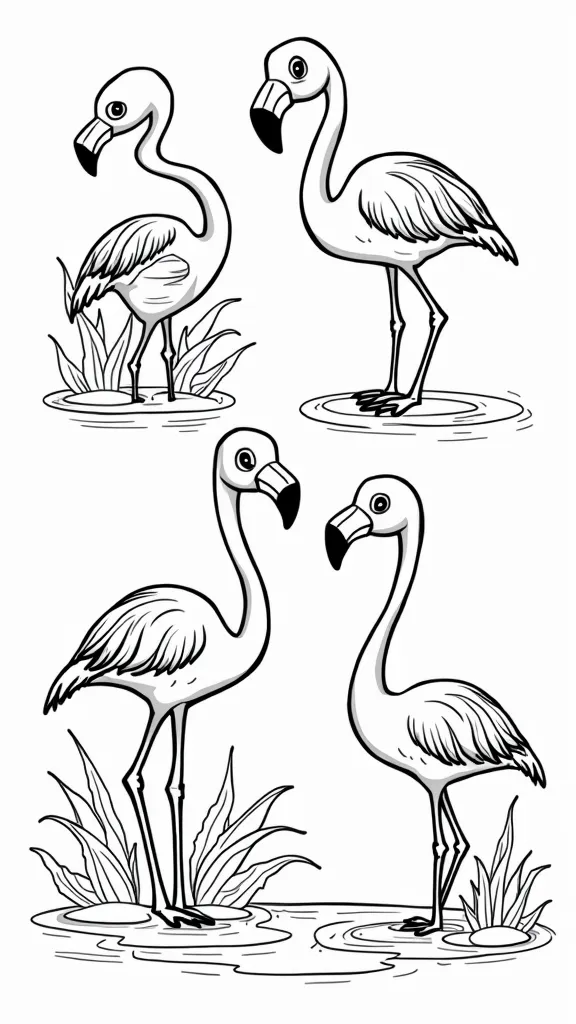 cute flamingo coloring pages